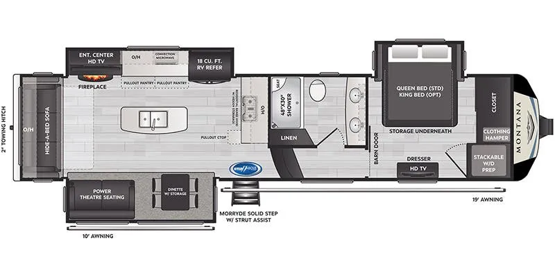 2021 Keystone Montana 3230CK - Floor plan