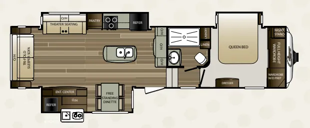 Keystone Cougar 327RLK floor plan