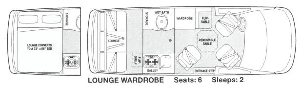 Airstream Avenue LOUNGE WARDROBE floor plan