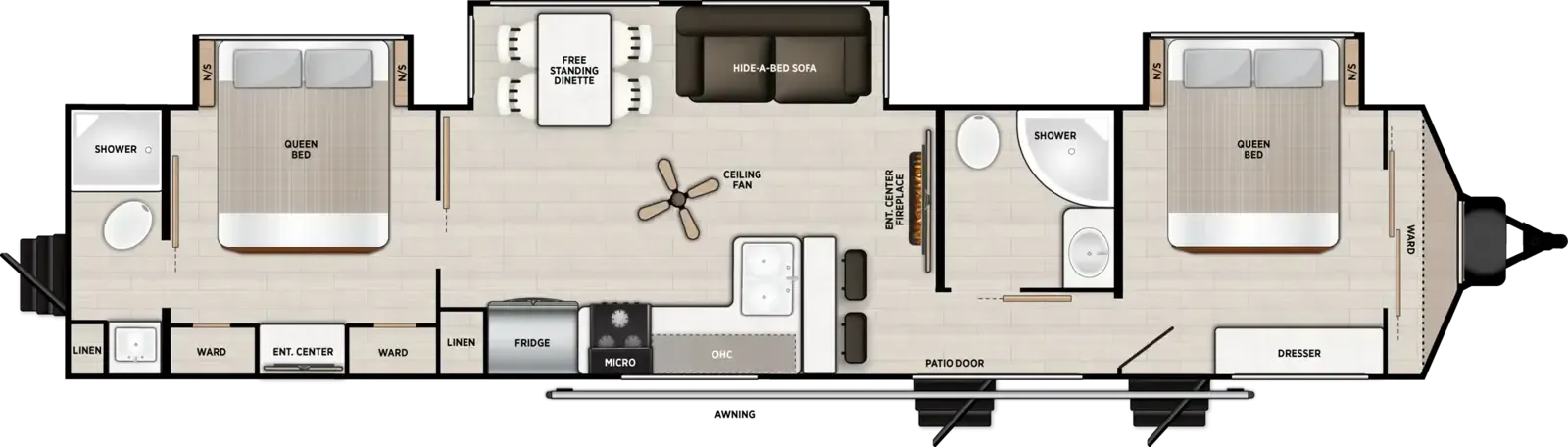 Forest River Salem Villa 42DMS floor plan