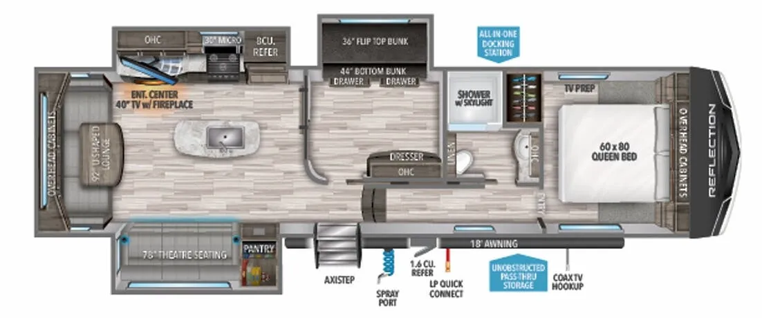 Grand Design Reflection 31MB floor plan