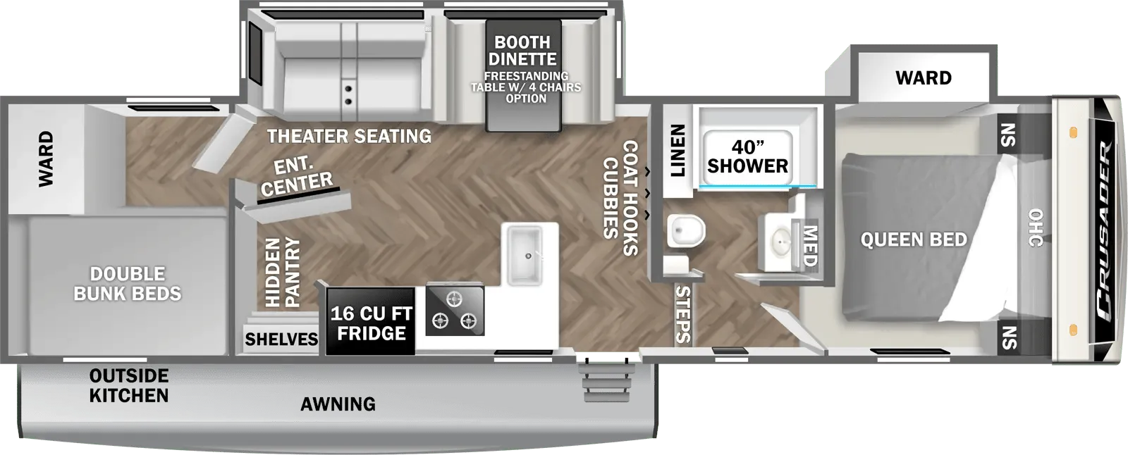 2025 Prime Time Crusader 295BHS - Floor plan