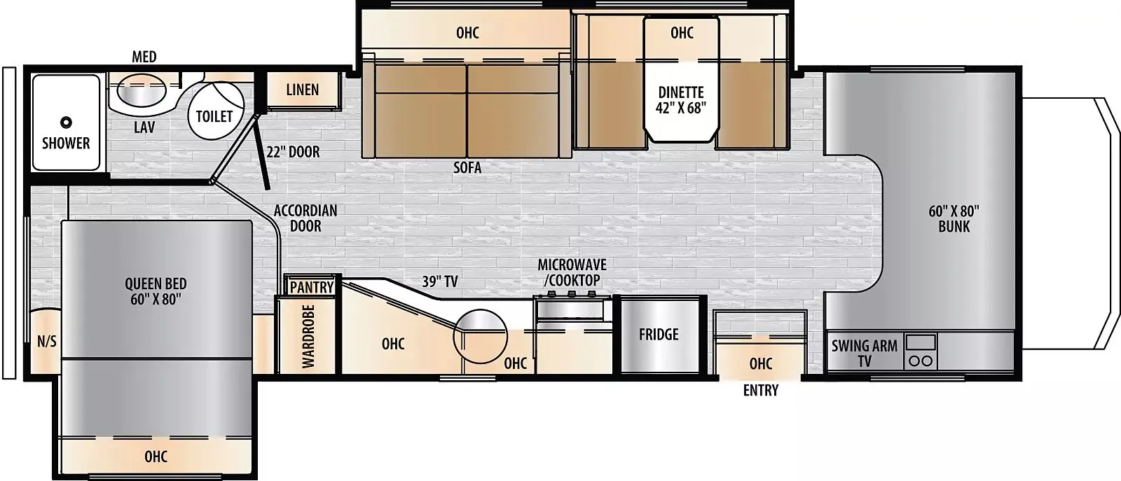 2024 East to West Entrada 2600DS - Floor plan