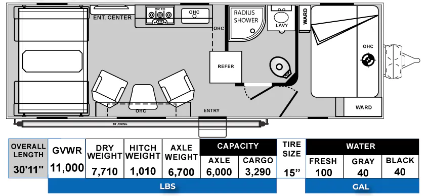 Genesis Supreme MGM M2415CRXL floor plan