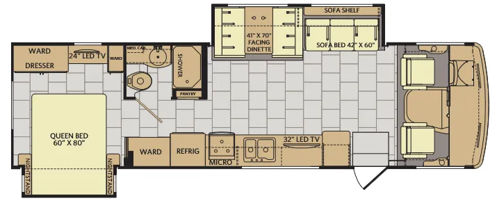 Fleetwood Flair 31A floor plan