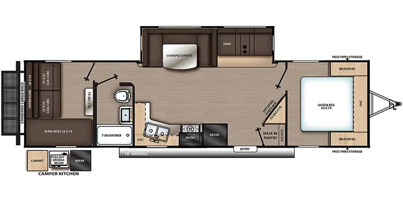 2021 Coachmen Catalina Legacy Edition 303QBCK - Floor plan