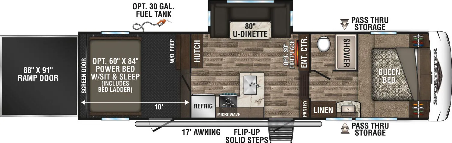 K-Z Sportster 311TH10 floor plan