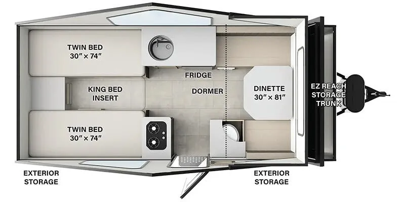 Forest River Rockwood Hard Side A213HS floor plan