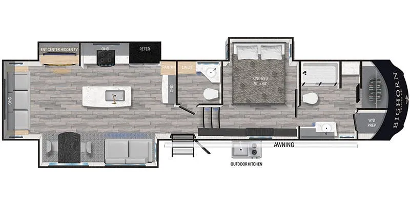 Heartland Bighorn Traveler BHTR 37 FB floor plan