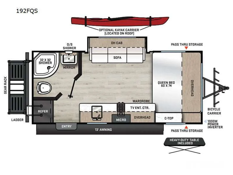 2024 Coachmen Catalina Expedition 192FQS - Floor plan