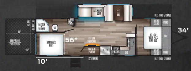 2020 Forest River Cherokee Wolf Pack 27PACK10 - Floor plan