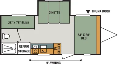 K-Z Sportsmen Classic 181BH floor plan