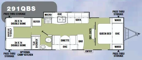 2011 Coachmen Freedom Express 291QBS floor plan