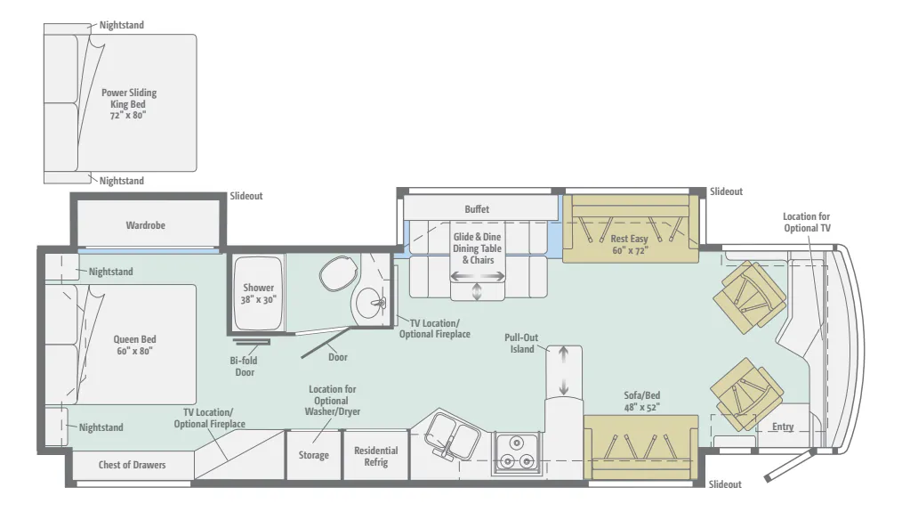 Winnebago Journey 36M floor plan
