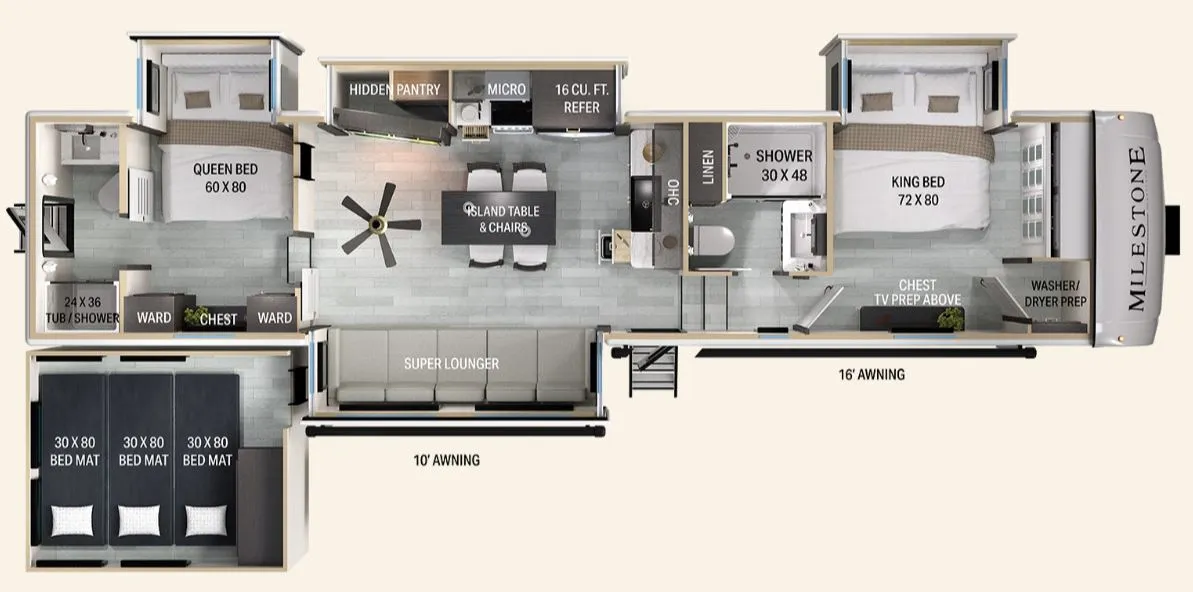 2026 Heartland Milestone 39TB - Floor plan