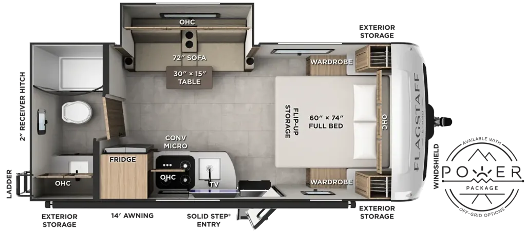 2027 Forest River Flagstaff E Pro 201SFB floor plan