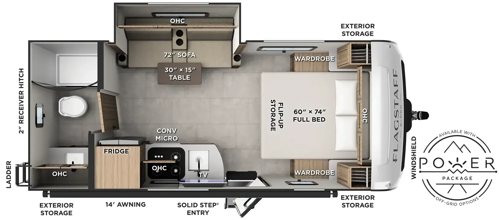 2027 Forest River Flagstaff E Pro 201SFB - Floor plan