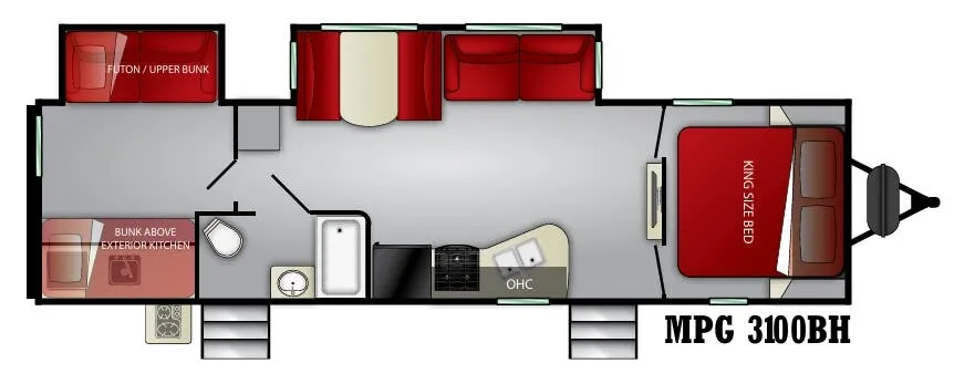 Cruiser RV MPG 3100BH floor plan