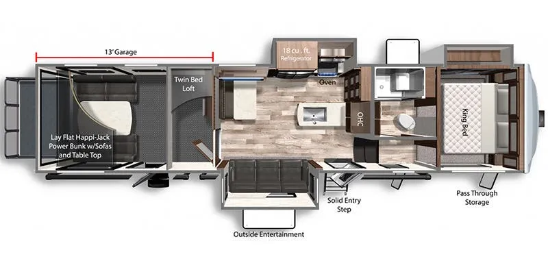 Dutchmen Voltage 3635 floor plan