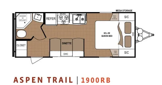 Dutchmen Aspen Trail 1900RB floor plan