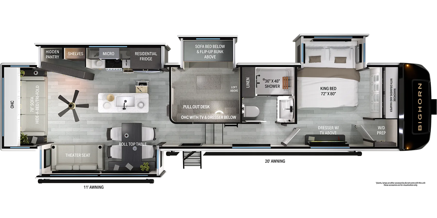 Heartland Bighorn 37MD floor plan