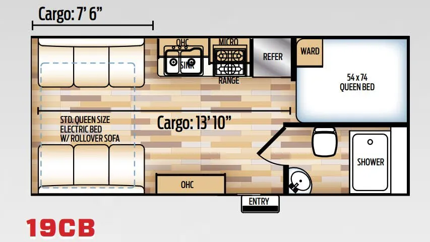 Coachmen Adrenaline 19CB floor plan