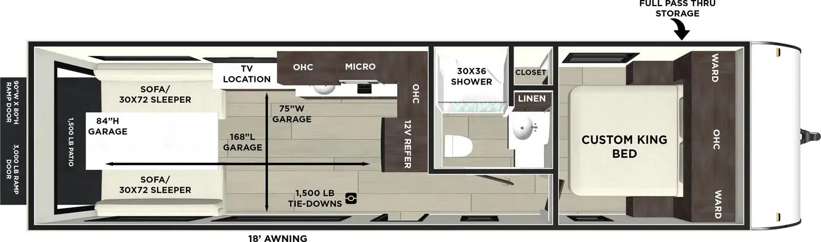Forest River Wildwood FSX Max Series 270RTK PLATINUM floor plan