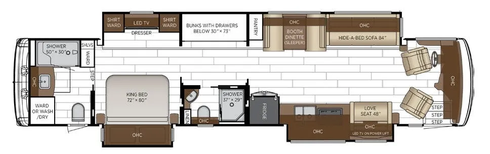 Newmar Dutch Star 4340 floor plan