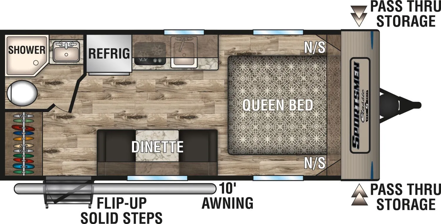 K-Z Sportsmen Classic 160QB floor plan