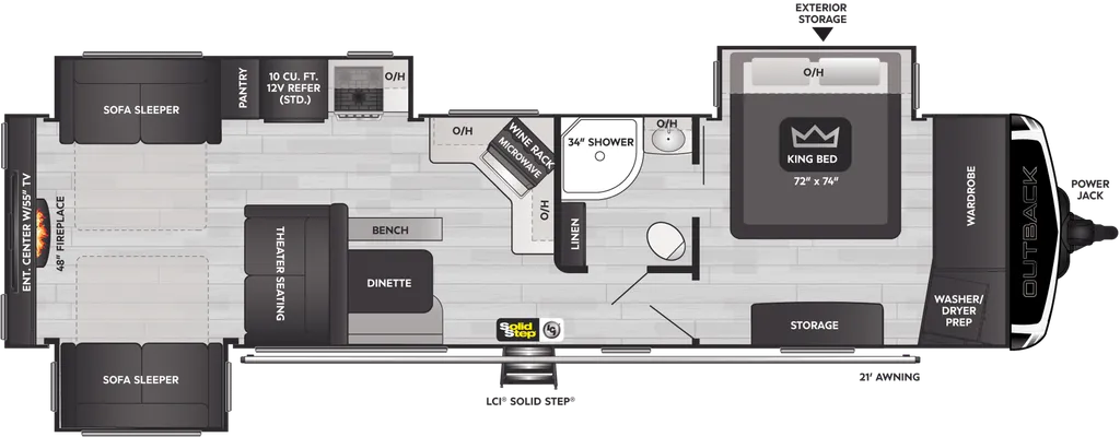 2024 Keystone Outback 341RD floor plan