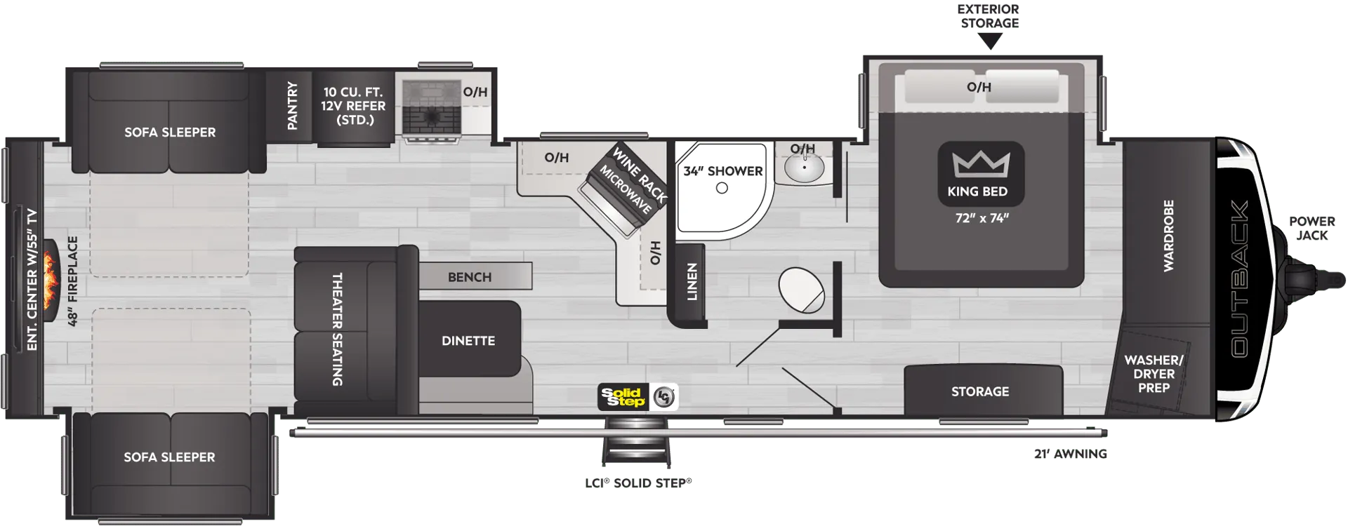 2024 Keystone Outback 341RD - Floor plan
