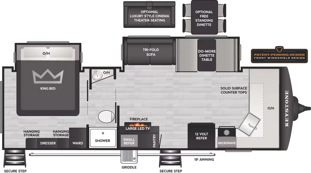 2026 Keystone Bullet Premium 265FKS floor plan