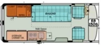 Sportsmobile Transit 130S floor plan