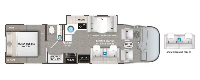 2027 Thor Motor Coach Axis 281 - Floor plan