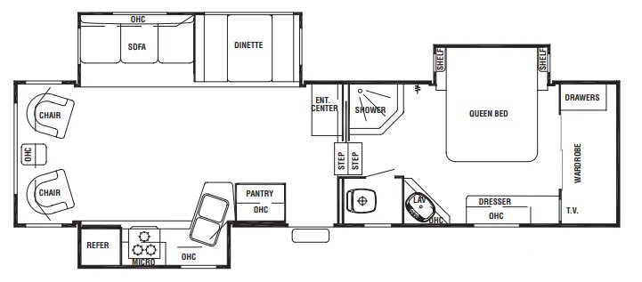 Forest River Cedar Creek Silverback 30LSTS floor plan