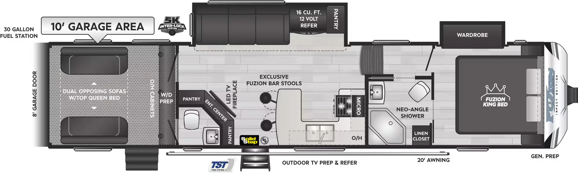 Keystone Fuzion Impact 359 floor plan