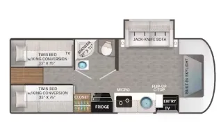 2026 Thor Motor Coach Gemini 24KB - Floor plan