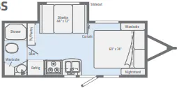 Winnebago Micro Minnie 2108FBS floor plan