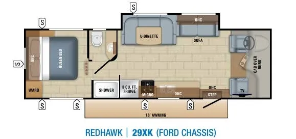 Jayco Redhawk 29XK floor plan