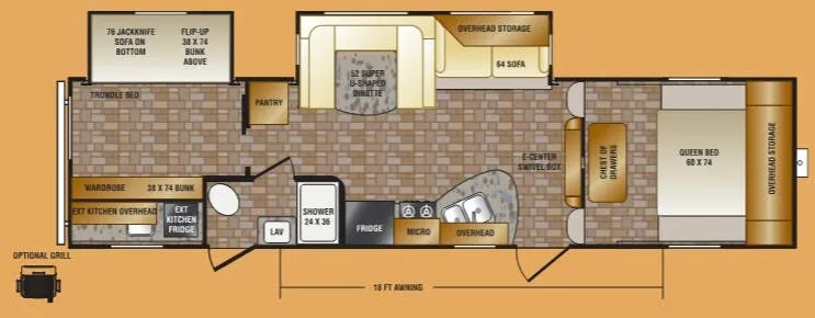 CrossRoads Zinger ZF31BH floor plan