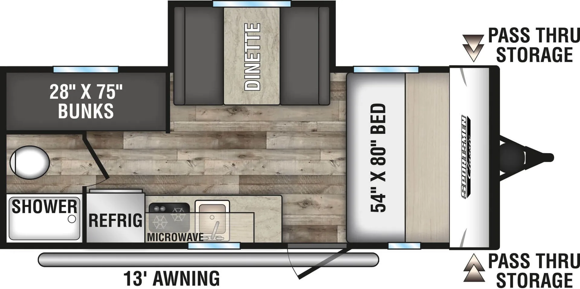 2022 K-Z Sportsmen Classic 181BH - Floor plan