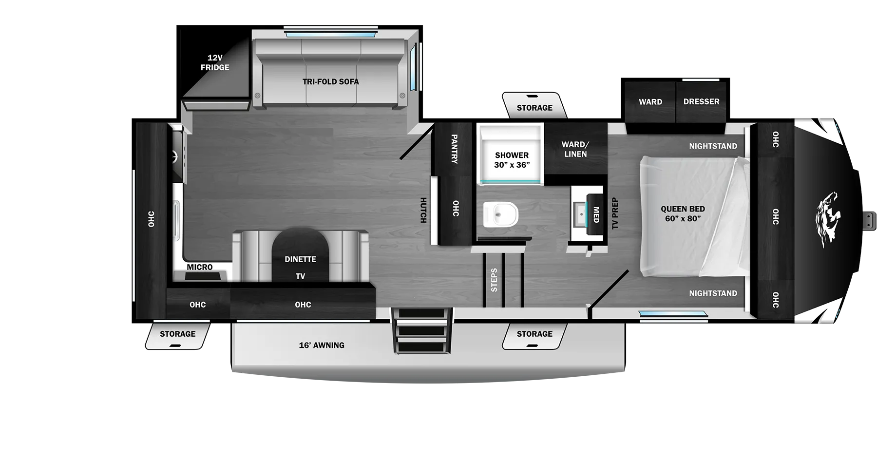 2026 Open Range ROAMER LITE DUTY 24MLDS - Floor plan