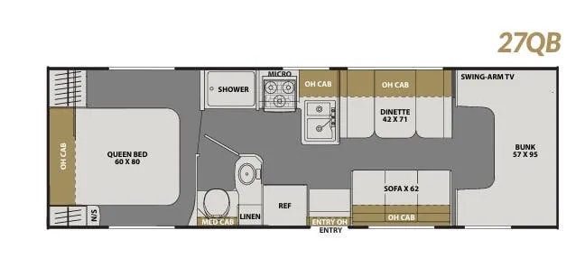 Coachmen Freelander 27QB floor plan