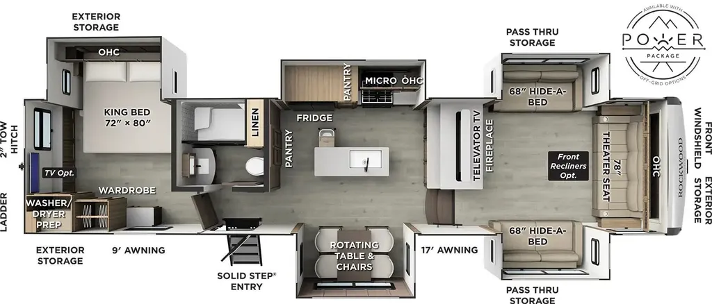 2026 Forest River Rockwood Signature 402SFL floor plan