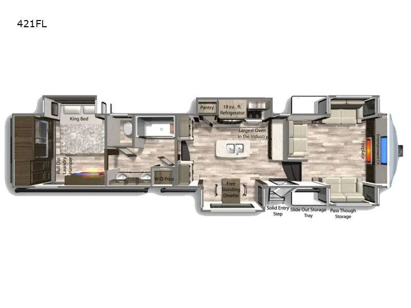 2022 Dutchmen Yukon 421FL - Floor plan