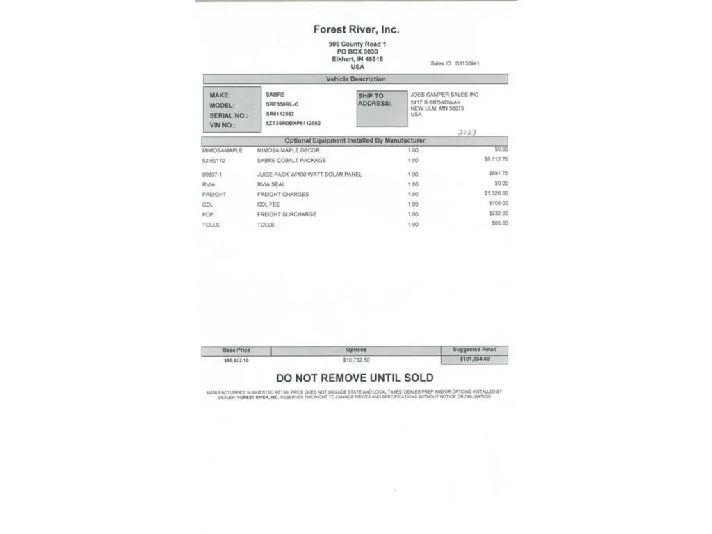 2023 Forest River Sabre 350RL, Photos photo 44