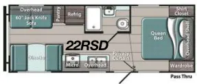 Gulf Stream Ameri-Lite Ultra-Lite 22RSD floor plan