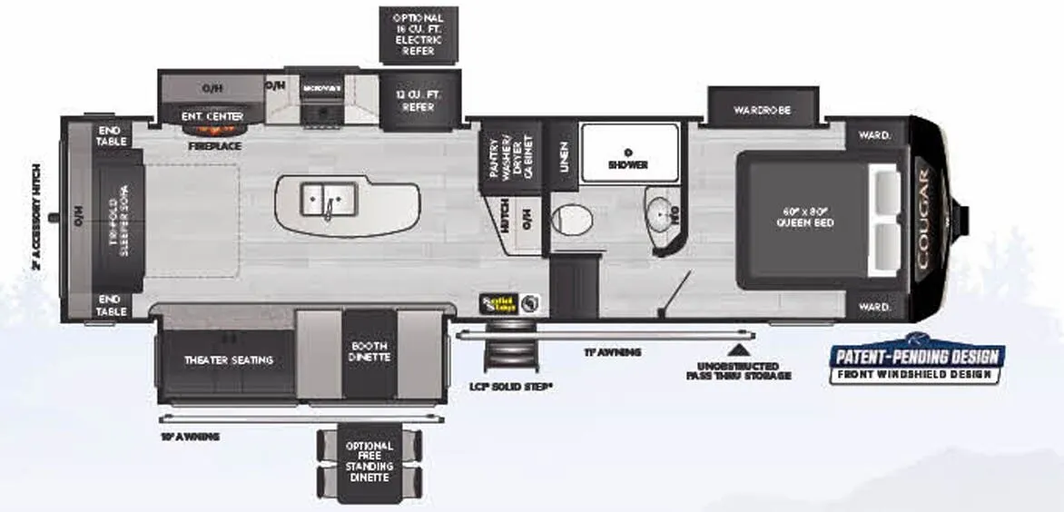 Keystone Cougar 290RLS floor plan