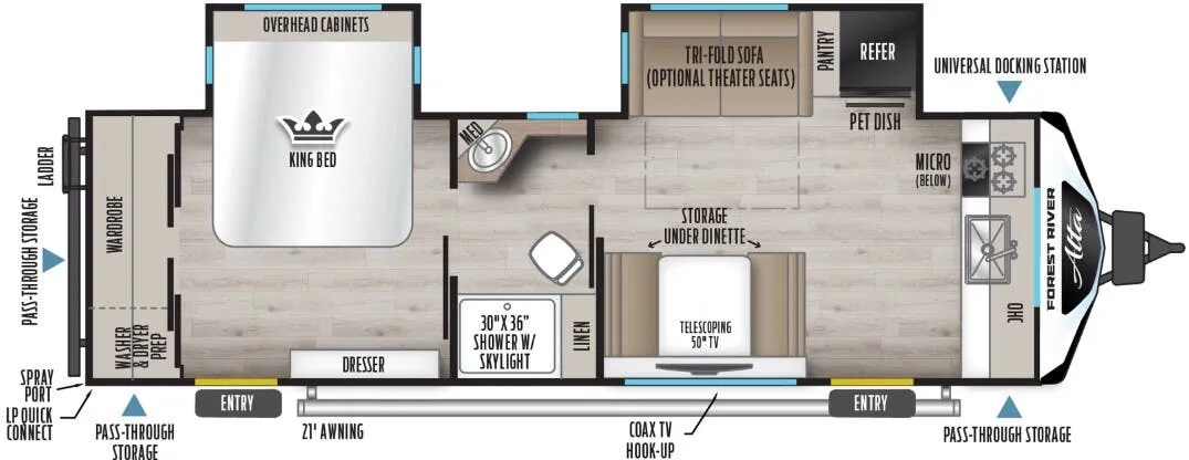 East to West Alta 2775KFK floor plan