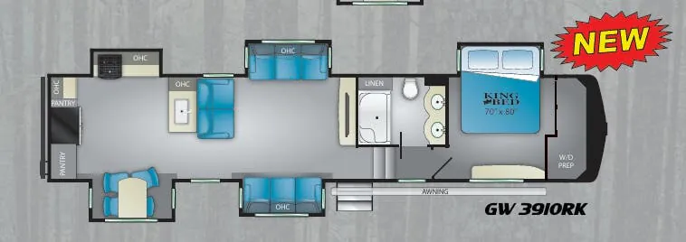 Heartland Gateway 3910 RK floor plan